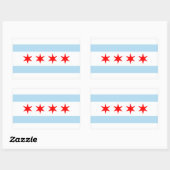 Drapeau de Chicago, Illinois Sticker rectangulaire (Feuille)