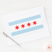 Drapeau de Chicago, Illinois Sticker rectangulaire (Enveloppe)