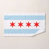 Drapeau de Chicago, l'Illinois (Serviette à main)