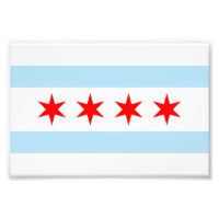 Drapeau de Chicago Photo Print