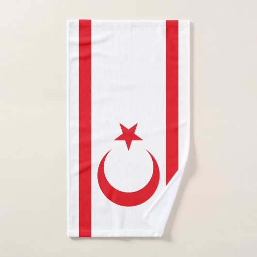 Drapeau de Chypre du Nord (Serviette à main)