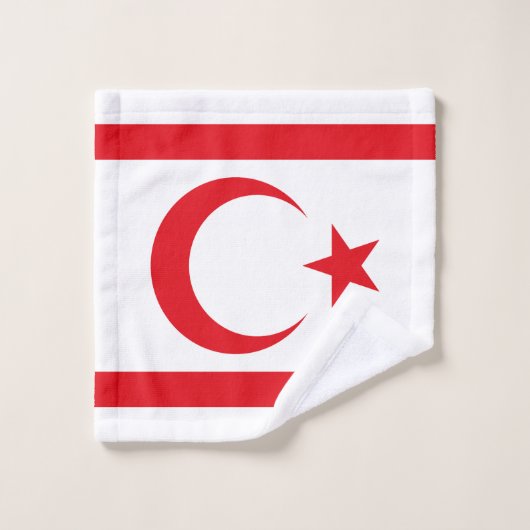 Drapeau de Chypre du Nord (Gant de toilette)