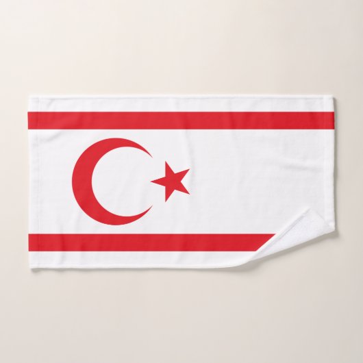 Drapeau de Chypre du Nord (Serviette à main)