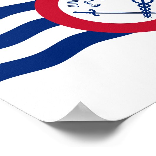 Drapeau de Cincinnati, Ohio Poster (Coin)