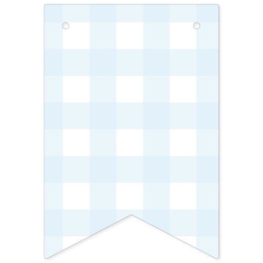 Drapeau de Citrouille Bleu En vichy Baby shower (Premier drapeau)
