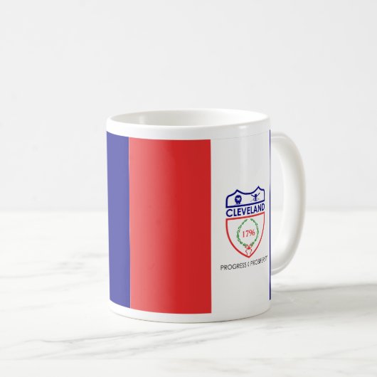 Drapeau de Cleveland, Ohio Coffee Mug (Devant droit)