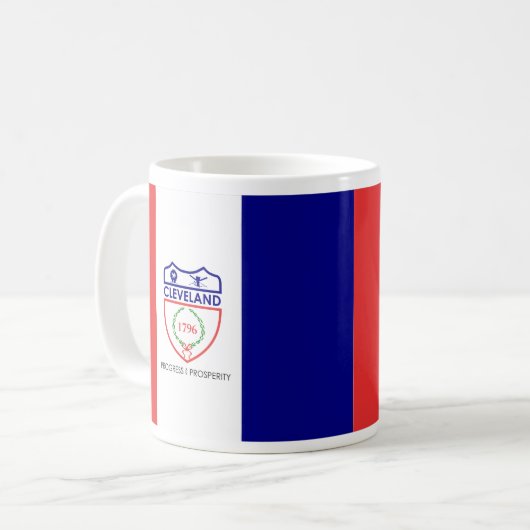 Drapeau de Cleveland, Ohio Coffee Mug (Devant gauche)