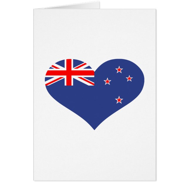 Drapeau de coeur de la Nouvelle Zélande (Devant)