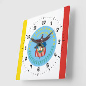 Drapeau de Columbus, Ohio Carré Horloge murale (Angle)