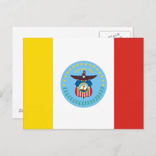 Drapeau de Columbus, Ohio Carte postale (Devant / Derrière)