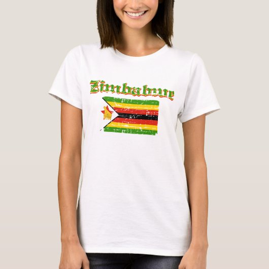 Drapeau de conception de T-shirt du Zimbabwe (Devant)