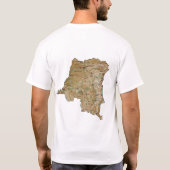 Drapeau de Congo-Kinshasa et T-shirt de carte (Dos)