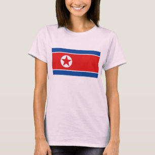 Drapeau de Corée du Nord x Carte T-shirt