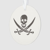 Drapeau de crâne obsidien Drapeau de pirate Calico (devant)