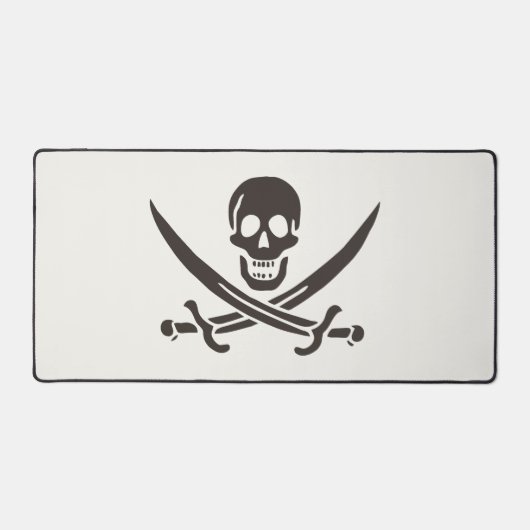 Drapeau de crâne obsidien Drapeau de pirate Calico (Recto)