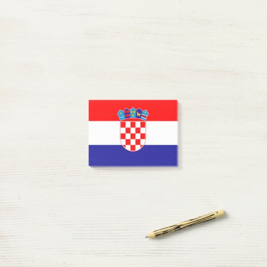 Drapeau de Croatie Post-it® Notes (Sur un bureau)