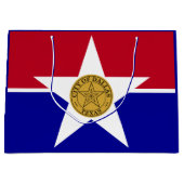 Drapeau de Dallas, Texas Grand sac cadeau (Devant)