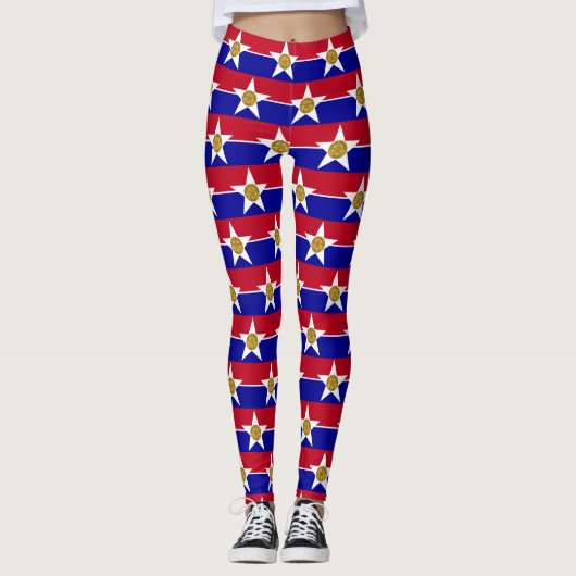 Drapeau de Dallas, Texas Leggings (Devant)