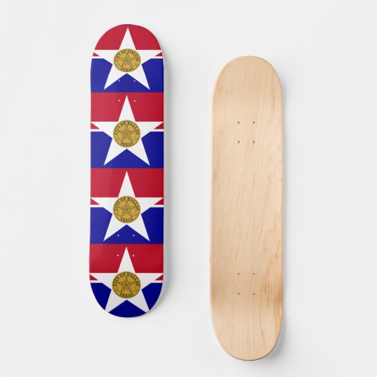 Drapeau de Dallas, Texas Skateboard (Recto)