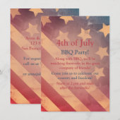 Drapeau de dégradé 4 juillet Invitation du parti (Devant / Derrière)