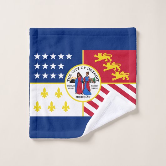 Drapeau de Detroit, Michigan linge (Gant de toilette)