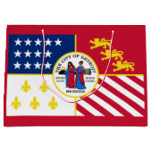 Drapeau de Detroit, Michigan Sac cadeau (Devant)