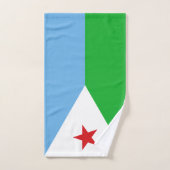 Drapeau de Djibouti (Serviette à main)