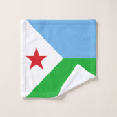 Drapeau de Djibouti (Gant de toilette)