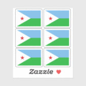 Drapeau de Djibouti - une collection Sticker (Feuille)