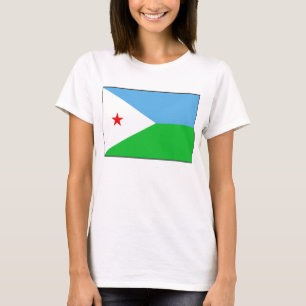 Drapeau de Djibouti x Carte T-shirt