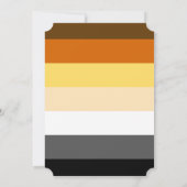 Drapeau de faire-part de mariage de fierté d'ours (Dos)