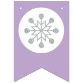 Drapeau de fanions de Baby Shower Bébé Violet - Fi (Deuxième drapeau)