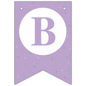 Drapeau de fanions de Baby Shower Bébé Violet - Fi (Troisième drapeau)