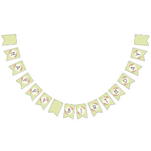 Drapeau de fanions de cadre de roses shabby chic v