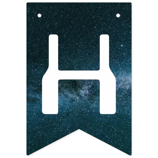 Drapeau de fête d'anniversaire Alien Outer Space (Deuxième drapeau)