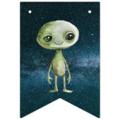 Drapeau de fête d'anniversaire Alien Outer Space (Premier drapeau)