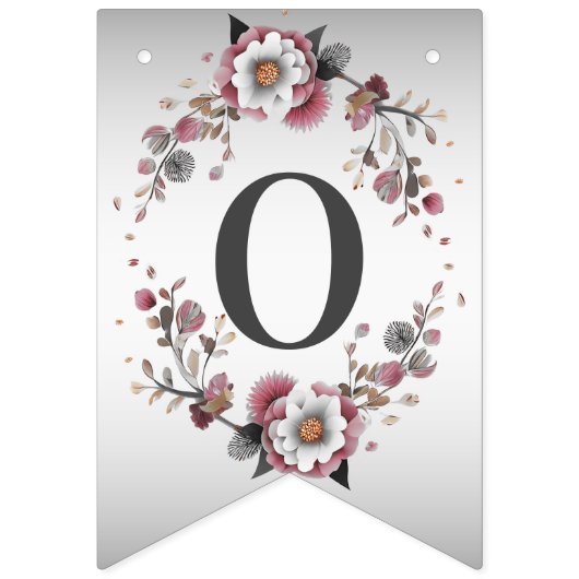 Drapeau de fete florale rose et blanc (Deuxième drapeau)