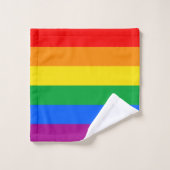Drapeau de fierté arc-en-ciel LGBTQ+ (Gant de toilette)