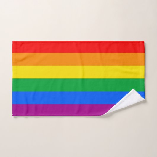 Drapeau de fierté arc-en-ciel LGBTQ+ (Serviette à main)