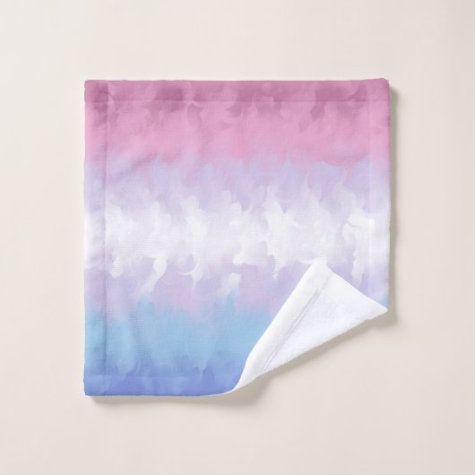 Drapeau de fierté bigenre abstrait fluffy pastel b (Gant de toilette)