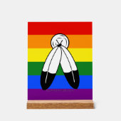 Drapeau de fierté bispirituel de SlipperyJoe's sym (Recto)