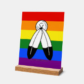 Drapeau de fierté bispirituel de SlipperyJoe's sym (Angle)