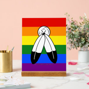 Drapeau de fierté bispirituel de SlipperyJoe's sym