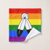 Drapeau de fierté bispirituel de SlipperyJoe's sym (Gant de toilette)