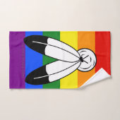 Drapeau de fierté bispirituel de SlipperyJoe's sym (Serviette à main)