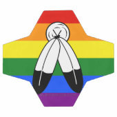 Drapeau de fierté bispirituel de SlipperyJoe's sym (Plat)