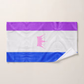 Drapeau de fierté de la culture drag de SlipperyJo (Serviette à main)