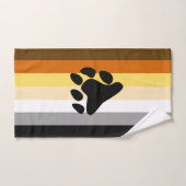 Drapeau de fierté de l'ours avec patte (Serviette à main)