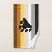 Drapeau de fierté de l'ours avec patte (Serviette à main)