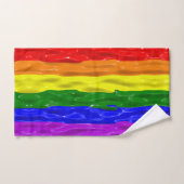 Drapeau de fierté de SlipperyJoe's vernis liquide (Serviette à main)
